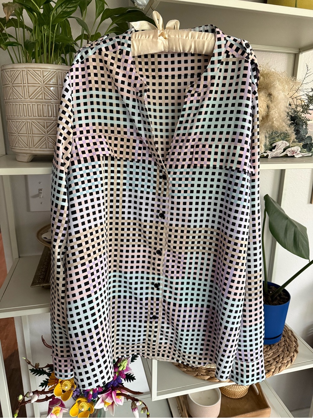 Calvin Klein Pastel Check Button-Down Shirt
